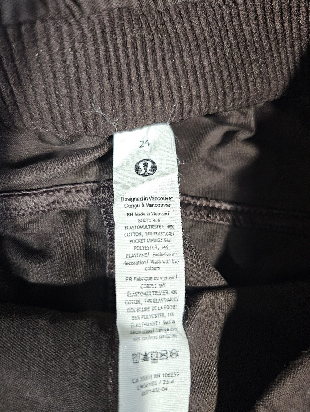 Lululemon Utilitech Cargo Pants Brown Pockets High Rise Crop Womens Size 24 - Picture 9 of 10